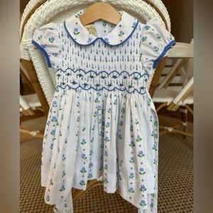 Beaufort Bonnet Company Smocked Mary Dal Dress- Georgetown Tulip 12-18 months